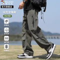 啄木鸟伞兵工装裤子男士夏季薄款潮流皱褶宽松休闲直筒阔腿长休潮
