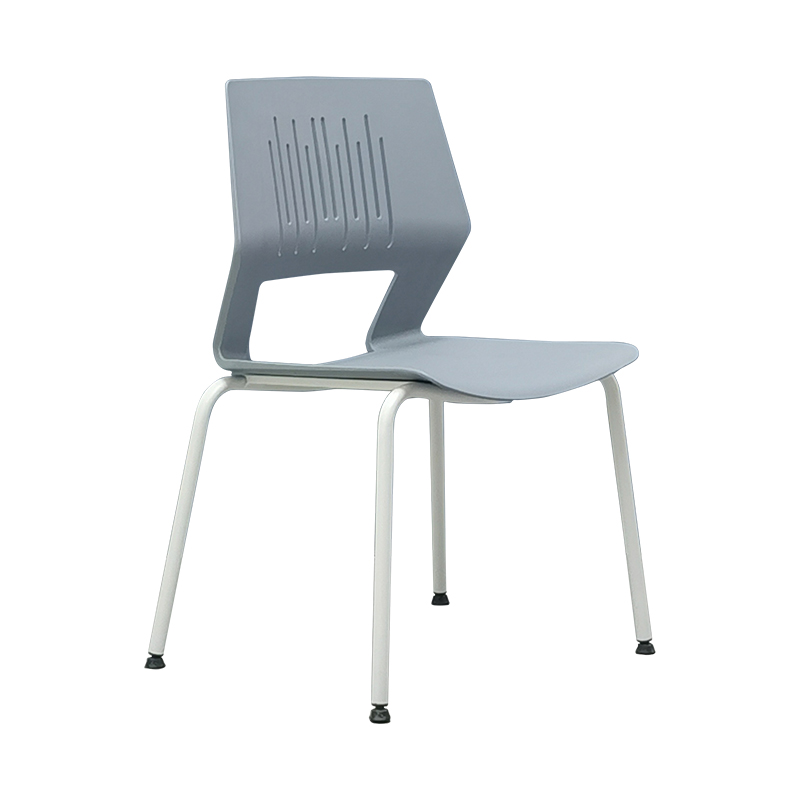 臻远 ZY-7498 简约培训椅办公会议椅电脑椅靠背椅 白架灰背