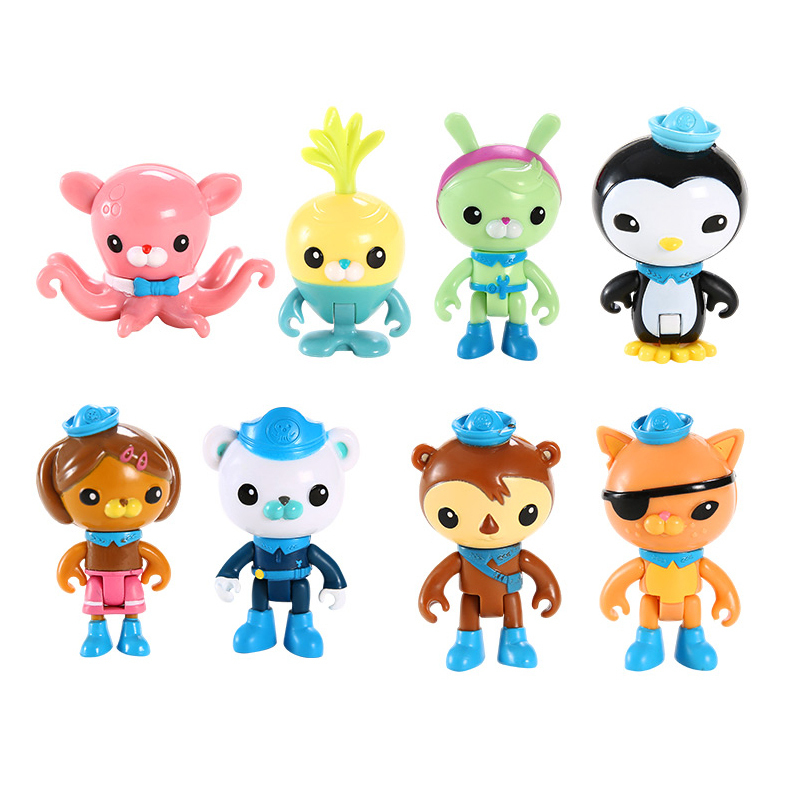 Octonauts 海底小纵队费雪,Fisher Price 海底小纵队探险队员8个装动漫玩具 Y9297