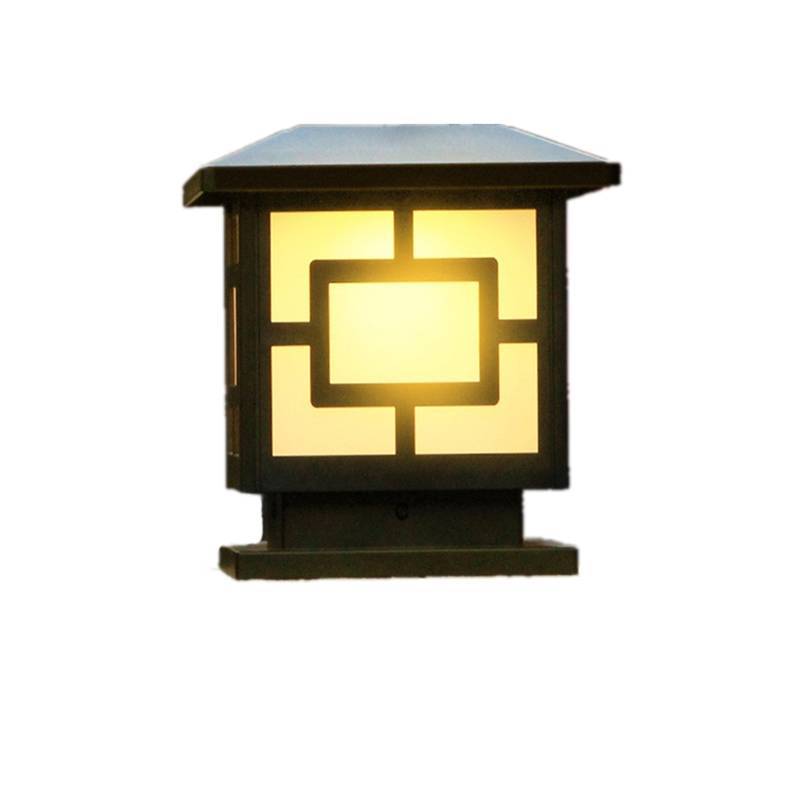 RS荣的太阳能围墙中式柱头灯25*25cm/个高清大图