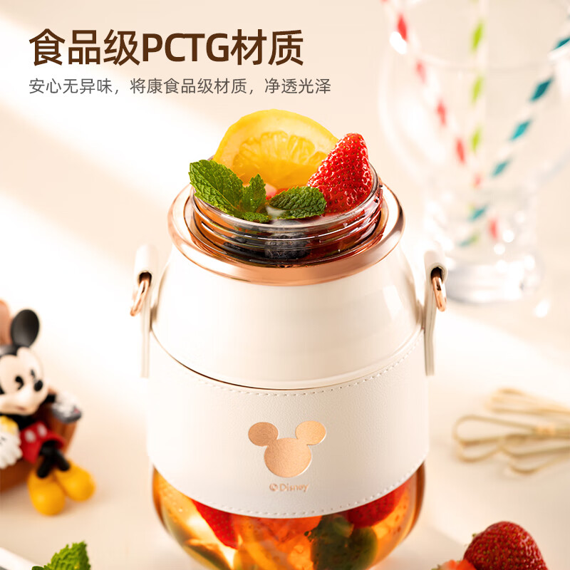 迈卡罗 迪士尼联名 榨汁机 小型多功能搅拌机 家用便携迷你宝宝料理机 DS-0810GZ (米奇白)高清大图