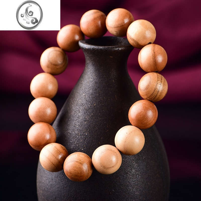 jimi老桃木手串男女原木单圈盘玩念珠木质手持随身饰品手链