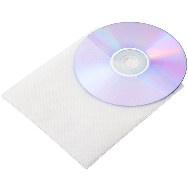 得力 3726 双面PP光盘袋CD/DVD包装袋 J光碟袋光盘套 (60个/包128*142mm)(包)