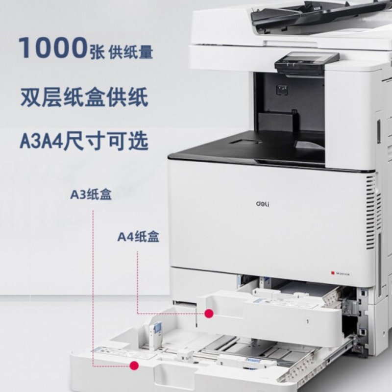 得力201CR大型打印机A3A4一体自动双面复合机 彩色复合机 官方标配