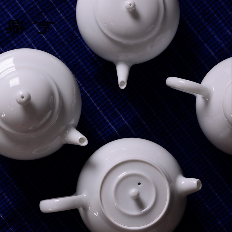 鼎亨一禅茶事 景德镇甜白釉泡茶壶白瓷手工泡茶陶瓷茶壶精致过滤