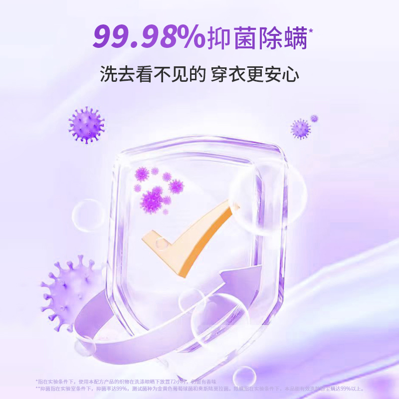 威立世(wallesh) 薰衣草柔顺香氛 洗衣液2.16kg (计价单位:瓶) 白色高清大图