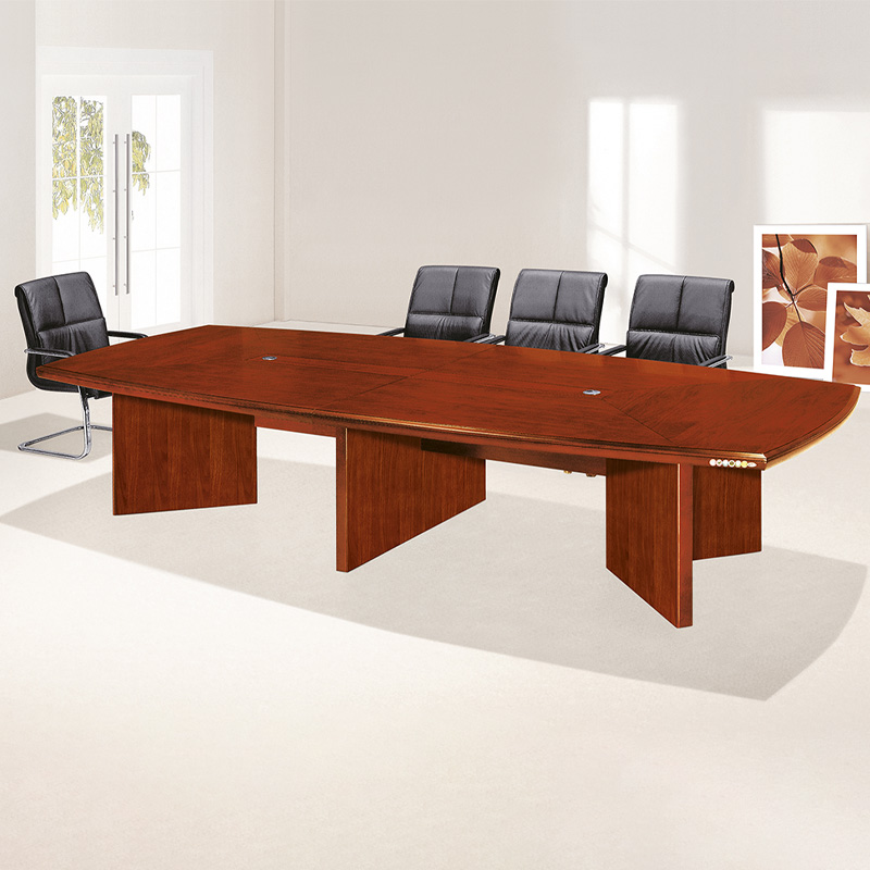 双朗 会议桌按米计算 SL-HB1015760HT 1000*1500*760mm 胡桃色 米高清大图