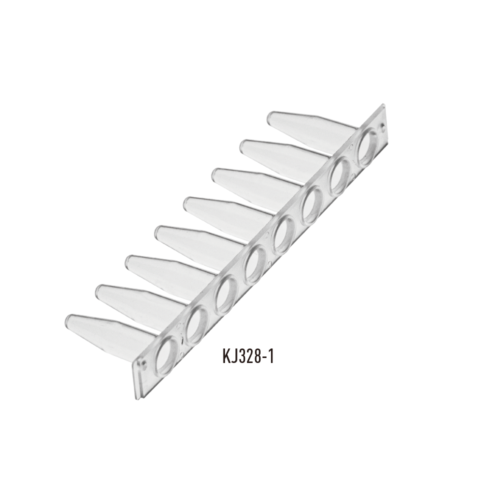 KANG JIAN康健医疗pcr8连管平盖八排管透明管盖分离荧光定量八连管 0.2ml八联PCR管125支/盒K家28高清大图