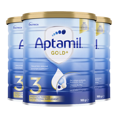 澳洲爱他美金装 aptamil 3段婴幼儿配方奶粉 900g/罐 12-24个月