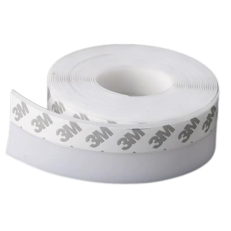 中锦科技 硅胶门窗密封条防风防尘自粘密封胶条 45mm*5米【白色】卷