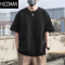 HLCOMAN美式复古潮牌简约短袖T恤男夏装宽松百搭ins潮流半袖