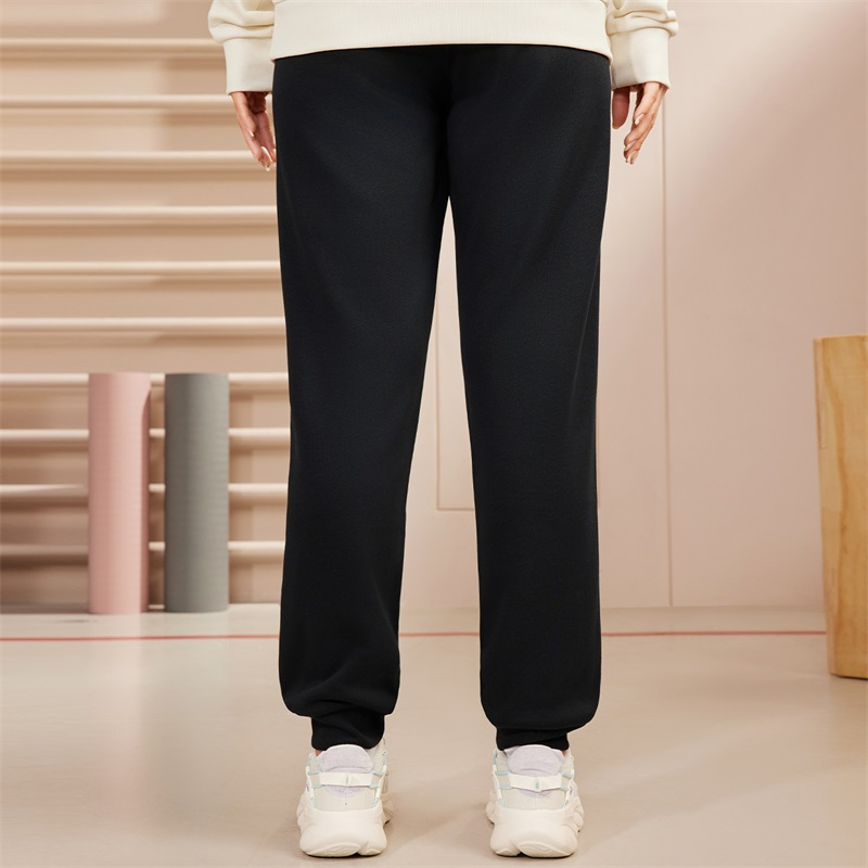 361运动裤女宽松束脚直筒针织卫裤休闲长裤跑步加绒裤子