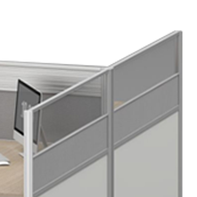 臻远ZYGW-138屏风工作卡位职员桌办公桌 干型六人位高清大图