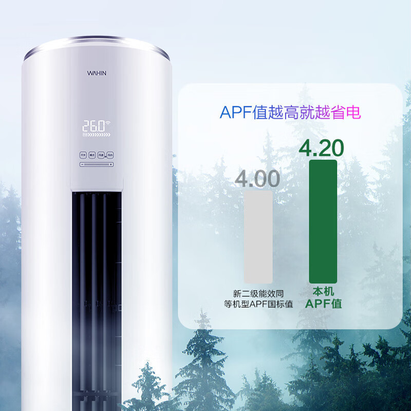 华凌wahin空调新能效升级变频冷暖空调立式急速冷暖2匹客厅空调柜机