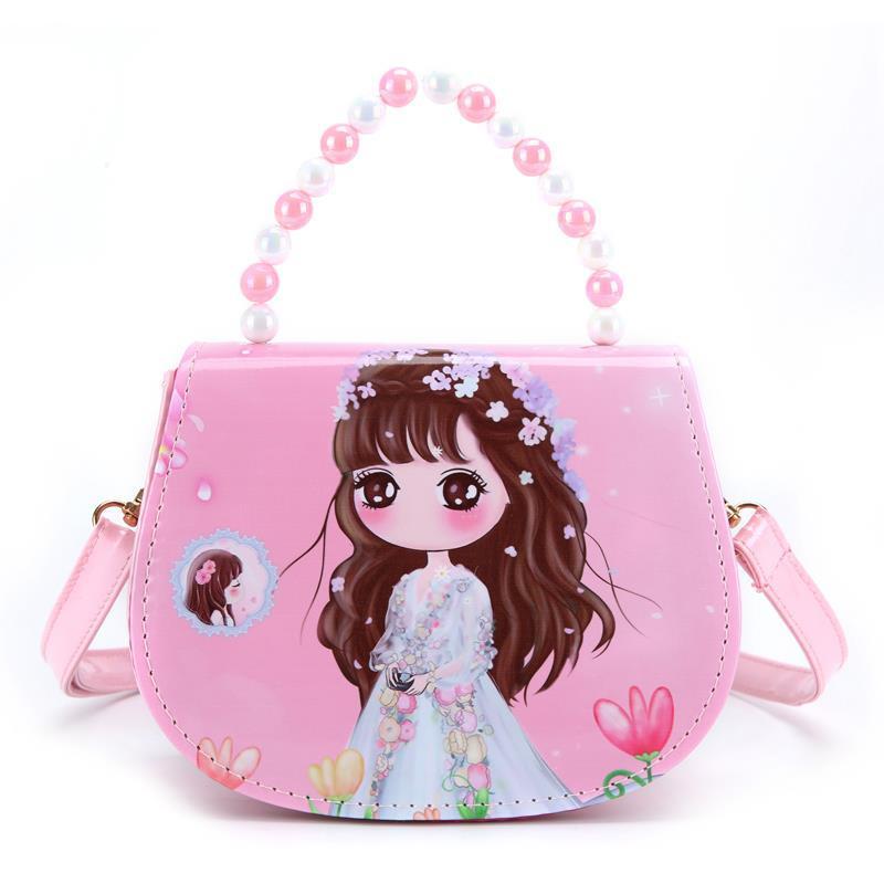 儿童包包女斜挎包可爱卡通公主包包宝宝单肩包手提包女孩斜挎包包白