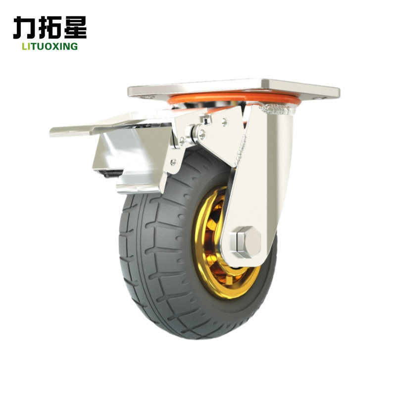 力拓星 重型橡胶轮 5寸刹车 个高清大图