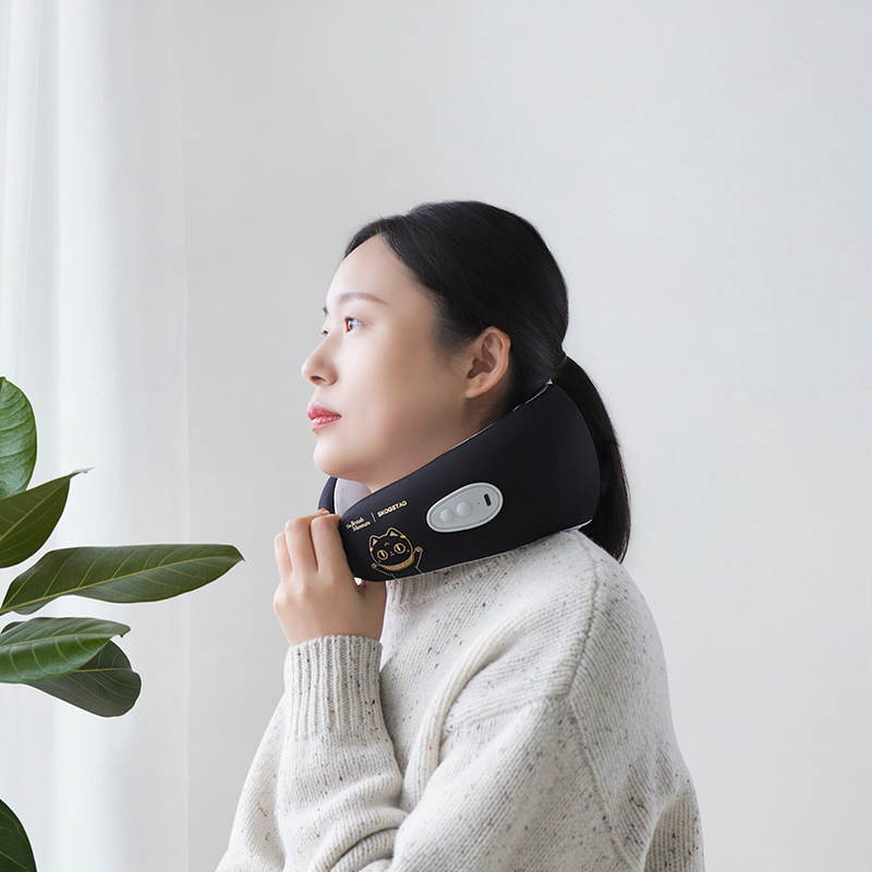 思嘉思达 仿真人 颈椎按摩枕 大英联名颈椎按摩枕 枕颈椎按摩器按摩仪 SKD-A1009高清大图