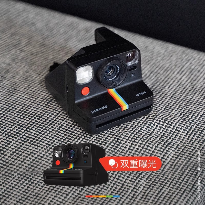 宝丽来(Polaroid)Now+Gen2一次即时成像拍立得多滤镜复古相机春游装备 白色相机+600白框彩色相纸(8张)