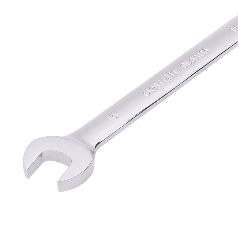 得力工具DL34115_镜面棘轮两用快扳15mm(新VI)高清大图
