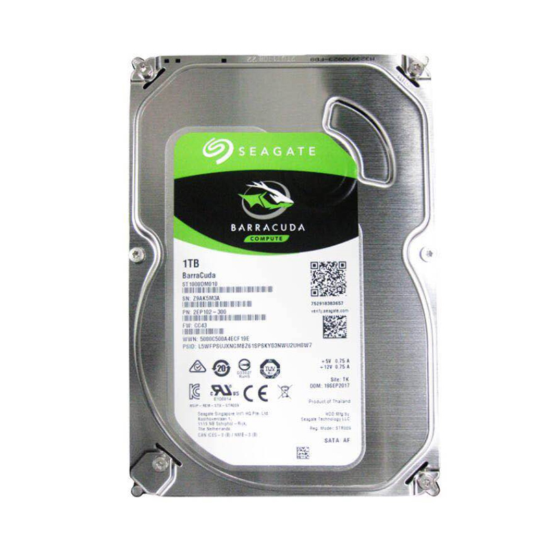 希捷(Seagate) 1TB 64MB 7200RPM台式机机械硬盘 SATA接口 1TB 支持安装调试服务