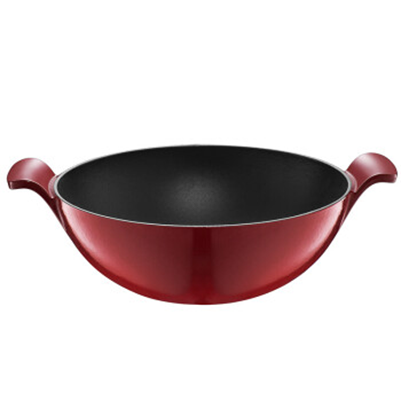 苏泊尔(SUPOR)珐琅铸铁锅·深型煎炒锅 樱桃红 28cm FLC28A4