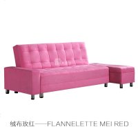 乳胶折叠沙发床可折叠客厅小户型双人两用多功能储物简约现代布艺_940_987 玫红绒布乳胶款_2米以上