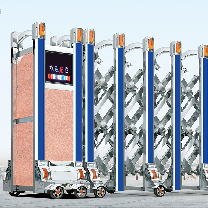 瑞琅玟珑 不锈钢伸缩门 电动伸缩门高清大图