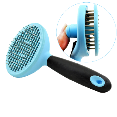 宠物狗狗梳子猫梳狗毛刷得乐自洁梳金毛泰迪洗澡手套刷中大型犬比熊用品狗梳针梳 得乐自洁梳