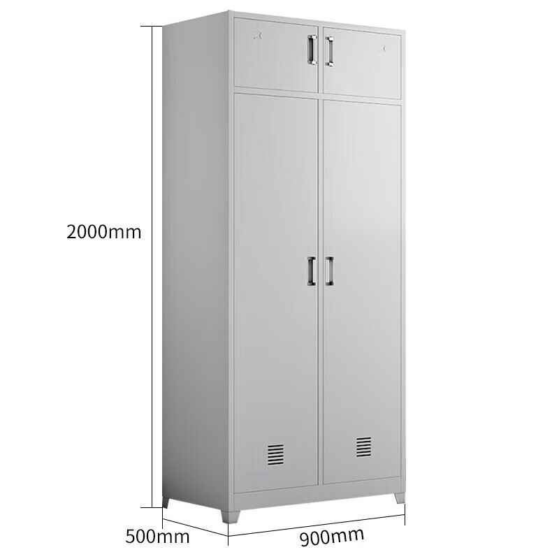 胜帐 金属营具柜铁皮柜物品储物柜双门更衣柜900mmx500mmx2000mm