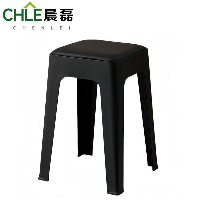 晨磊 塑料凳 47*32*28cm(黑色) 个图片