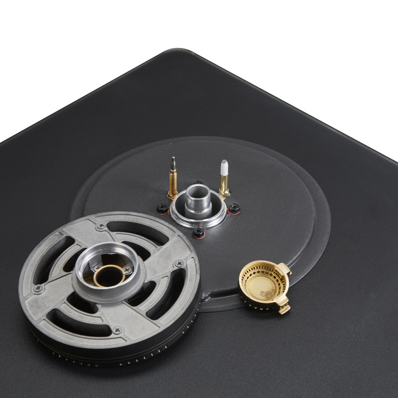 康宝燃气灶(液化气) 家用聚能三环火5.0KW 嵌入式台式两用灶具 黑色磨砂闪金钢化玻璃面板灶具JZY-Q250-Y5