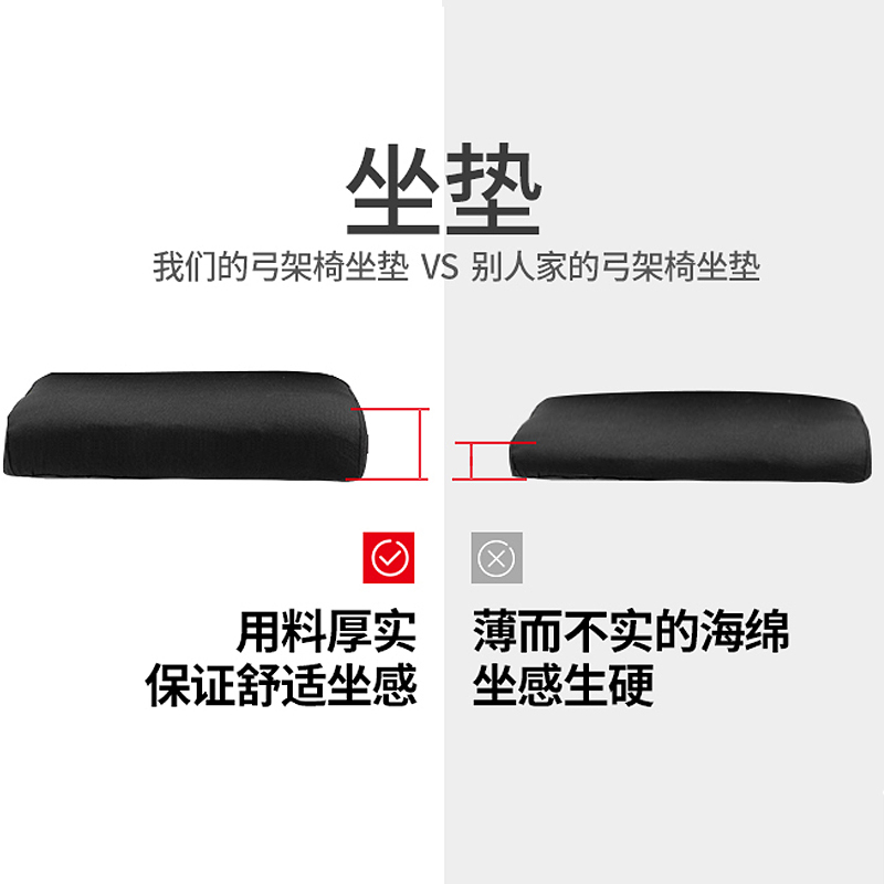 SDEC 办公椅 家用现代简约会议椅 弓形靠背黑色网布款椅子JA003 单位:把