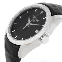 天梭(TISSOT) 瑞士手表 库图系列石英女士手表情侣表 T035.210.16.051.00 黑色