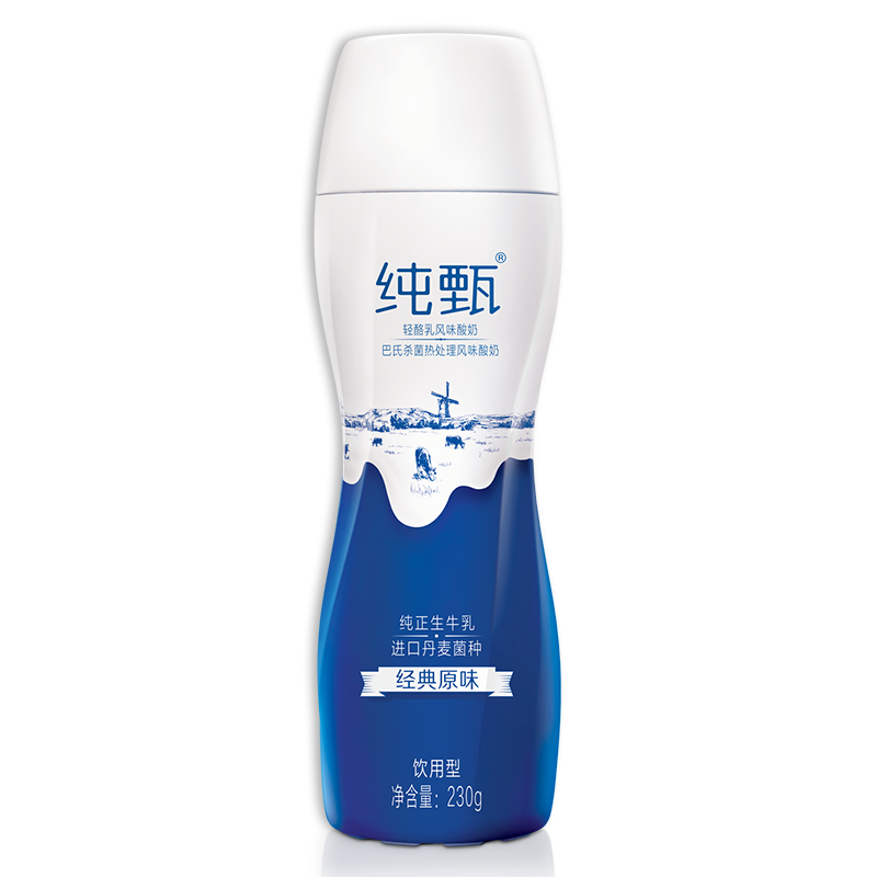 蒙牛 纯甄小蛮腰风味酸奶乳畅饮型经典原味 230g*10瓶/提高清大图