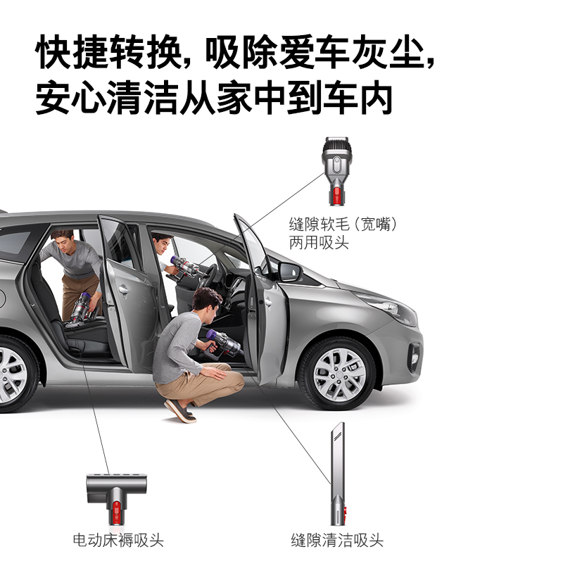 戴森(Dyson)无绳吸尘器 V10 Fluffy Extra 手持吸尘器家用桌面除螨宠物充电多功能家庭适用[官方正品]