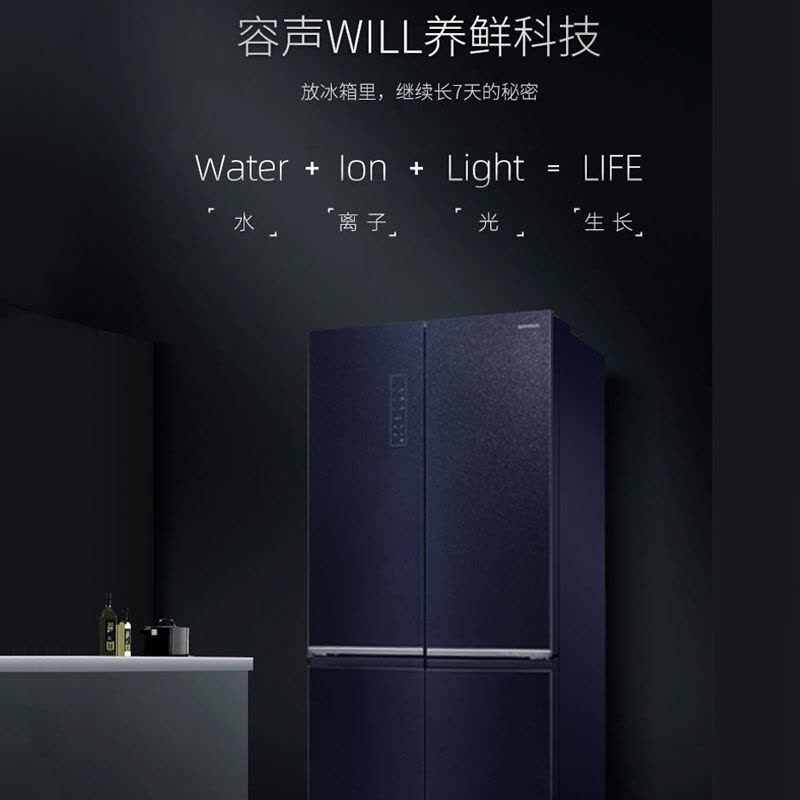 容声558L BCD-558WKK1FPG 十字对开门冰箱 多门冰箱 全生态养鲜(玄青印)图片