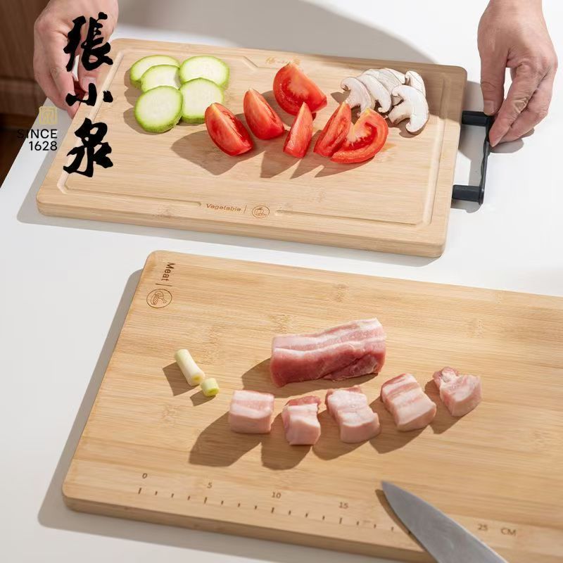 张小泉 竹菜板 加厚实木切菜板 防霉抗菌家用厨房面板擀面案板砧板 38*26cm高清大图