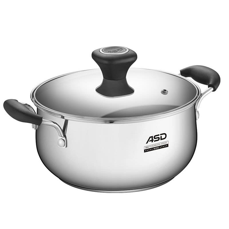 爱仕达(ASD)汤锅304不锈钢锅家用燃气电磁炉通用20CM加厚煮锅韩国泡面锅小拉面锅宝宝辅食锅炖锅 TS20B1WG图片
