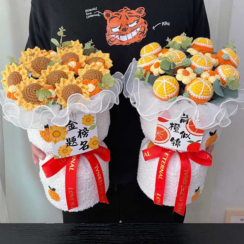 环孤 仿真装饰花束礼盒 10朵+灯礼袋 金榜题名-成品高清大图