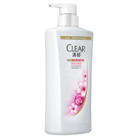 [吴亦凡同款]清扬 (CLEAR) 去屑洗发水 樱花沁爽型500g(落樱缤纷瓶) 所有发质 所有人群[联合利华]