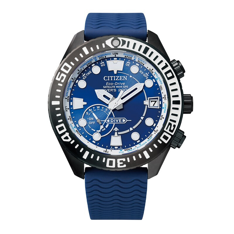 西铁城citizenpromaster系列绿水鬼cc500100w光动能万年历卫星对时舒