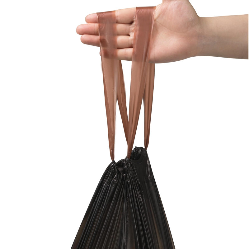 茶花 一大卷抽绳垃圾袋M100 45cm*50cm*100只/卷高清大图