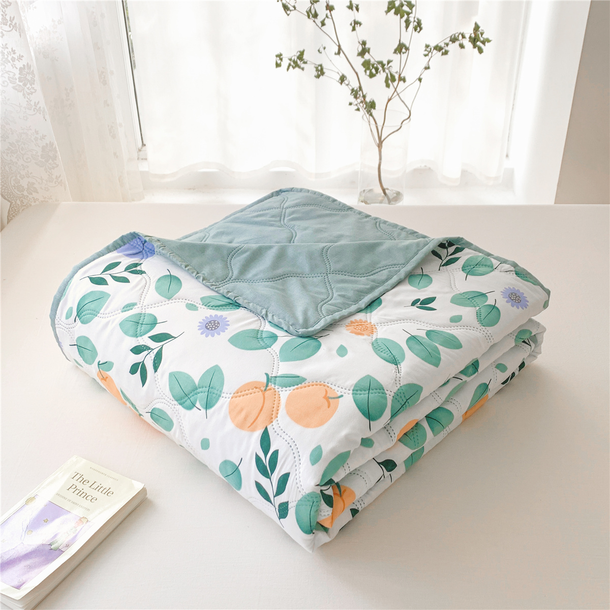 南方生活夏季亲肤夏凉被空调被纯色水洗棉薄款夏被亲肤裸睡薄被子单