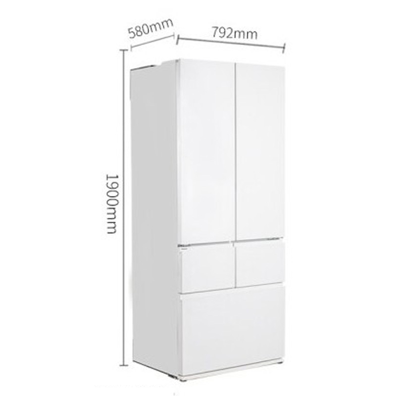 松下(Panasonic)NR-EW45TGA-W 453升超薄嵌入式变频无霜家用多门式电冰箱 超声波加湿