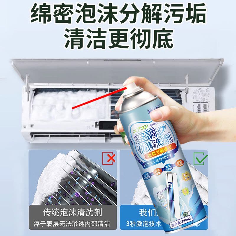 洗空调清洗剂工具全套免拆洗泡沫挂内机清洁家用专用消毒神器图片