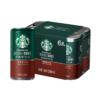 星巴克小绿罐咖啡 星倍醇黑醇摩卡228ml*6浓Starbucks咖啡饮料饮品