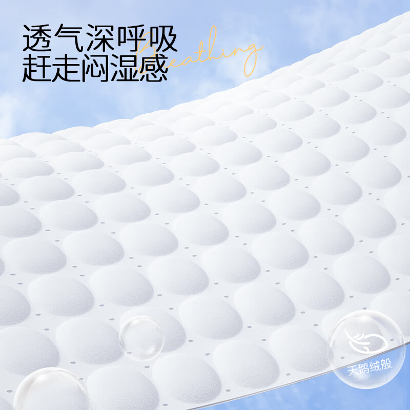 凸凸棉 卫生巾极薄干爽透气凹凸棉学生姨妈巾日用夜用加长卫生巾 超长夜用430mm 4片 B4304高清大图