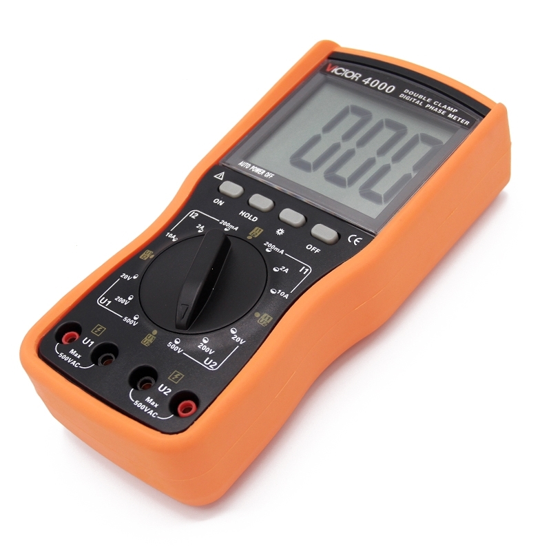 胜利仪器(victor)vc4000双钳数字相位伏安表三相相序检测仪_数字相位
