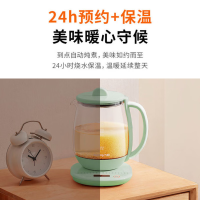 九阳 煮茶器煮茶壶电水壶迷你玻璃花茶壶 K15D-WY6130 绿色1.5L容量/1台
