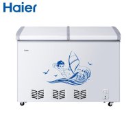 海尔(Haier) FCD-270SE 270升 家用商用冷冻冷藏转换卧式双门冰柜（白色）